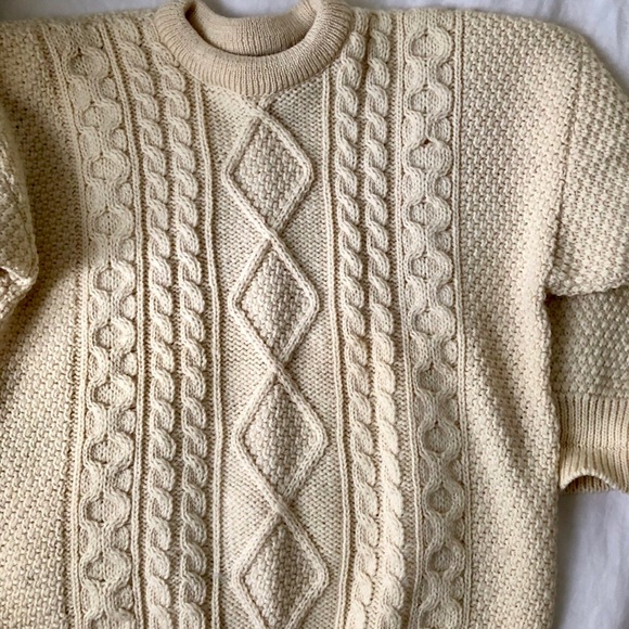 Irish wool fisherman sweater - Picture 3 of 7
